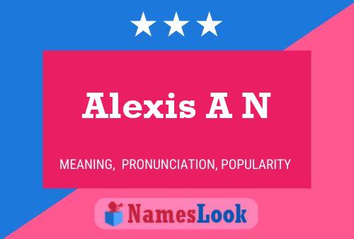 Постер имени Alexis A N