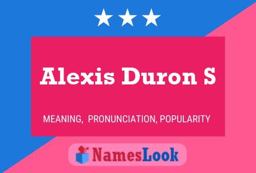 Постер имени Alexis Duron S