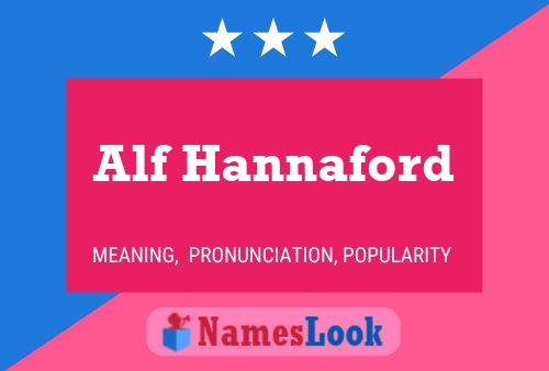 Постер имени Alf Hannaford