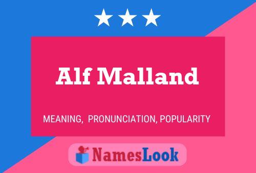 Постер имени Alf Malland