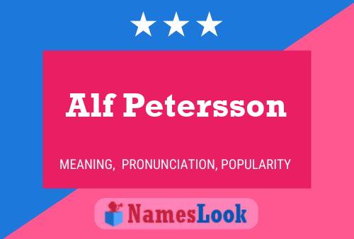 Постер имени Alf Petersson