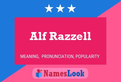 Постер имени Alf Razzell