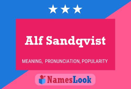 Постер имени Alf Sandqvist