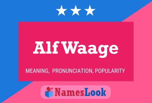 Постер имени Alf Waage