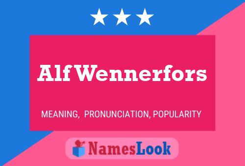 Постер имени Alf Wennerfors