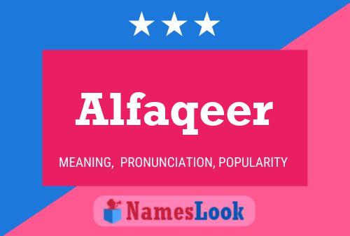 Постер имени Alfaqeer