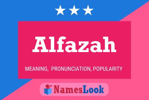 Постер имени Alfazah