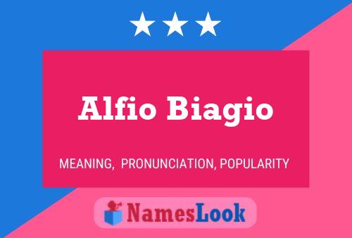 Постер имени Alfio Biagio