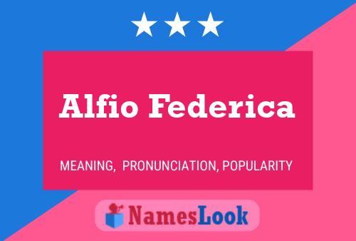 Постер имени Alfio Federica