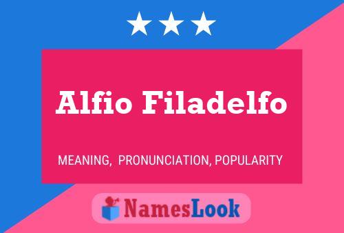 Постер имени Alfio Filadelfo