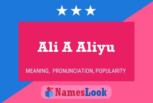 Постер имени Ali A Aliyu