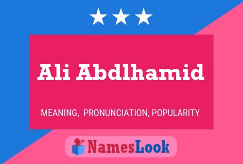 Постер имени Ali Abdlhamid