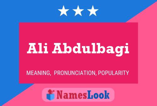 Постер имени Ali Abdulbagi