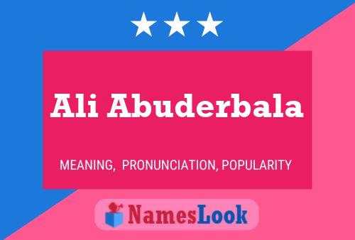 Постер имени Ali Abuderbala