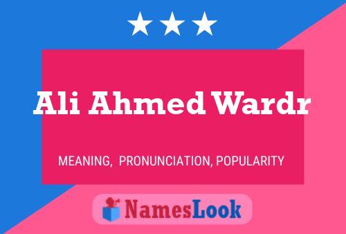 Постер имени Ali Ahmed Wardr