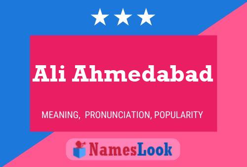 Постер имени Ali Ahmedabad