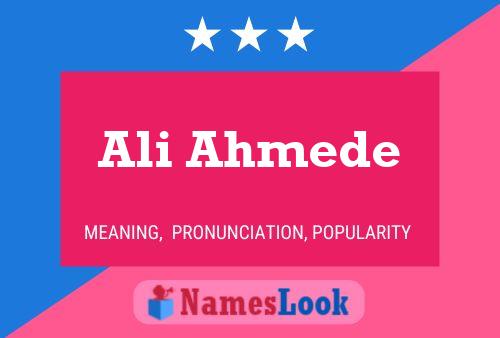 Постер имени Ali Ahmede