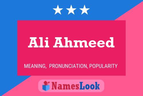 Постер имени Ali Ahmeed