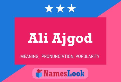 Постер имени Ali Ajgod