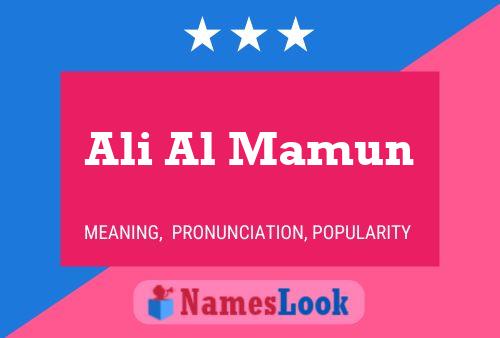 Постер имени Ali Al Mamun