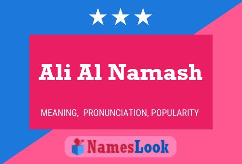 Постер имени Ali Al Namash