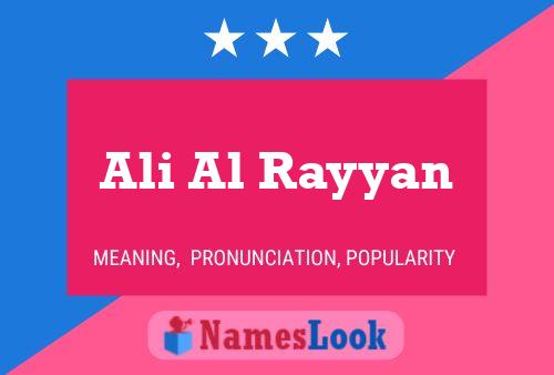 Постер имени Ali Al Rayyan