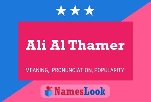 Постер имени Ali Al Thamer