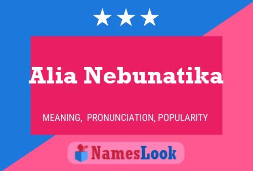 Постер имени Alia Nebunatika