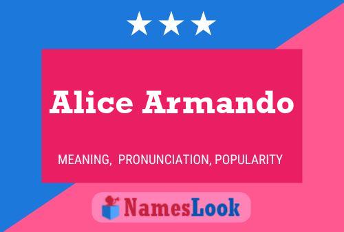 Постер имени Alice Armando