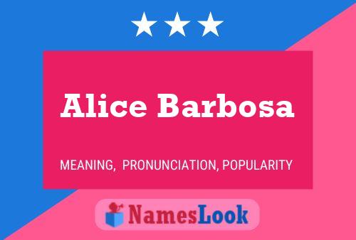 Постер имени Alice Barbosa