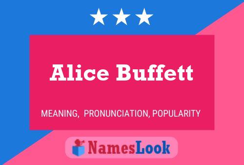 Постер имени Alice Buffett