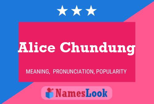 Постер имени Alice Chundung