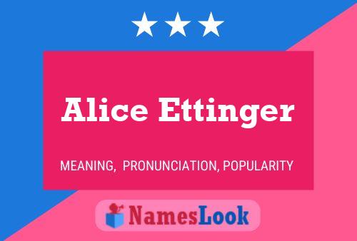 Постер имени Alice Ettinger