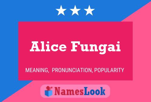 Постер имени Alice Fungai