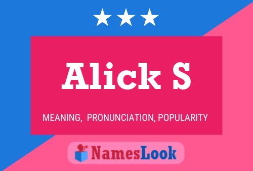 Постер имени Alick S