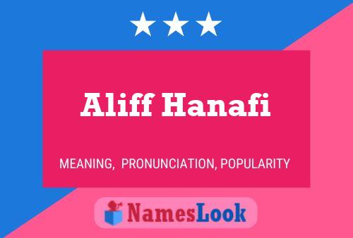 Постер имени Aliff Hanafi