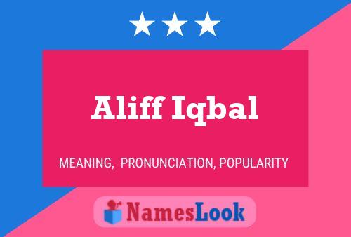 Постер имени Aliff Iqbal