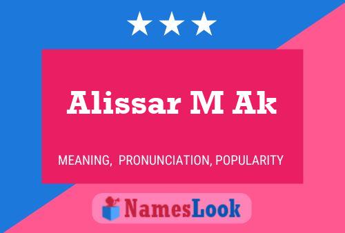 Постер имени Alissar M Ak