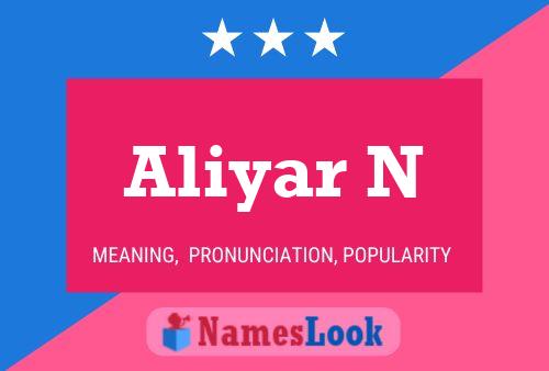 Постер имени Aliyar N