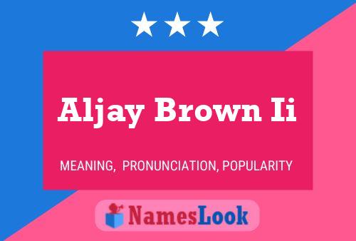 Постер имени Aljay Brown Ii