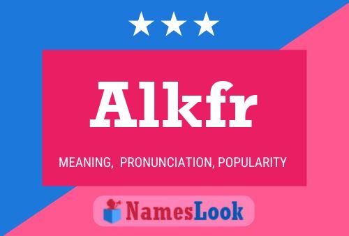 Постер имени Alkfr