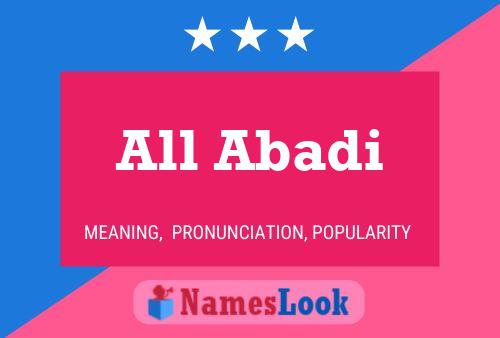 Постер имени All Abadi