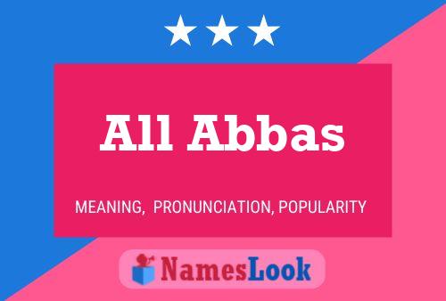 Постер имени All Abbas