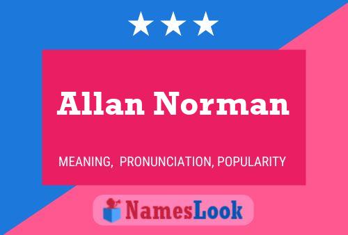 Постер имени Allan Norman