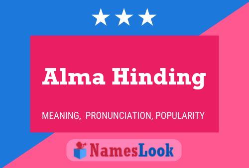 Постер имени Alma Hinding