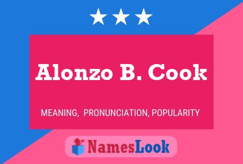 Постер имени Alonzo B. Cook