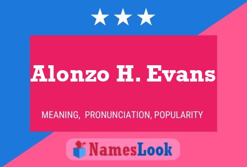 Постер имени Alonzo H. Evans