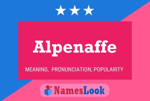 Постер имени Alpenaffe