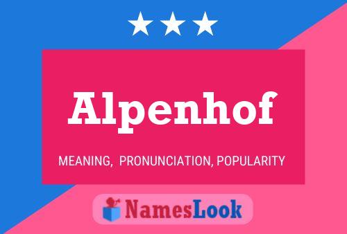 Постер имени Alpenhof