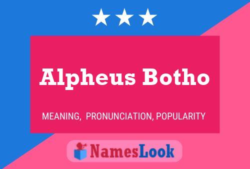 Постер имени Alpheus Botho